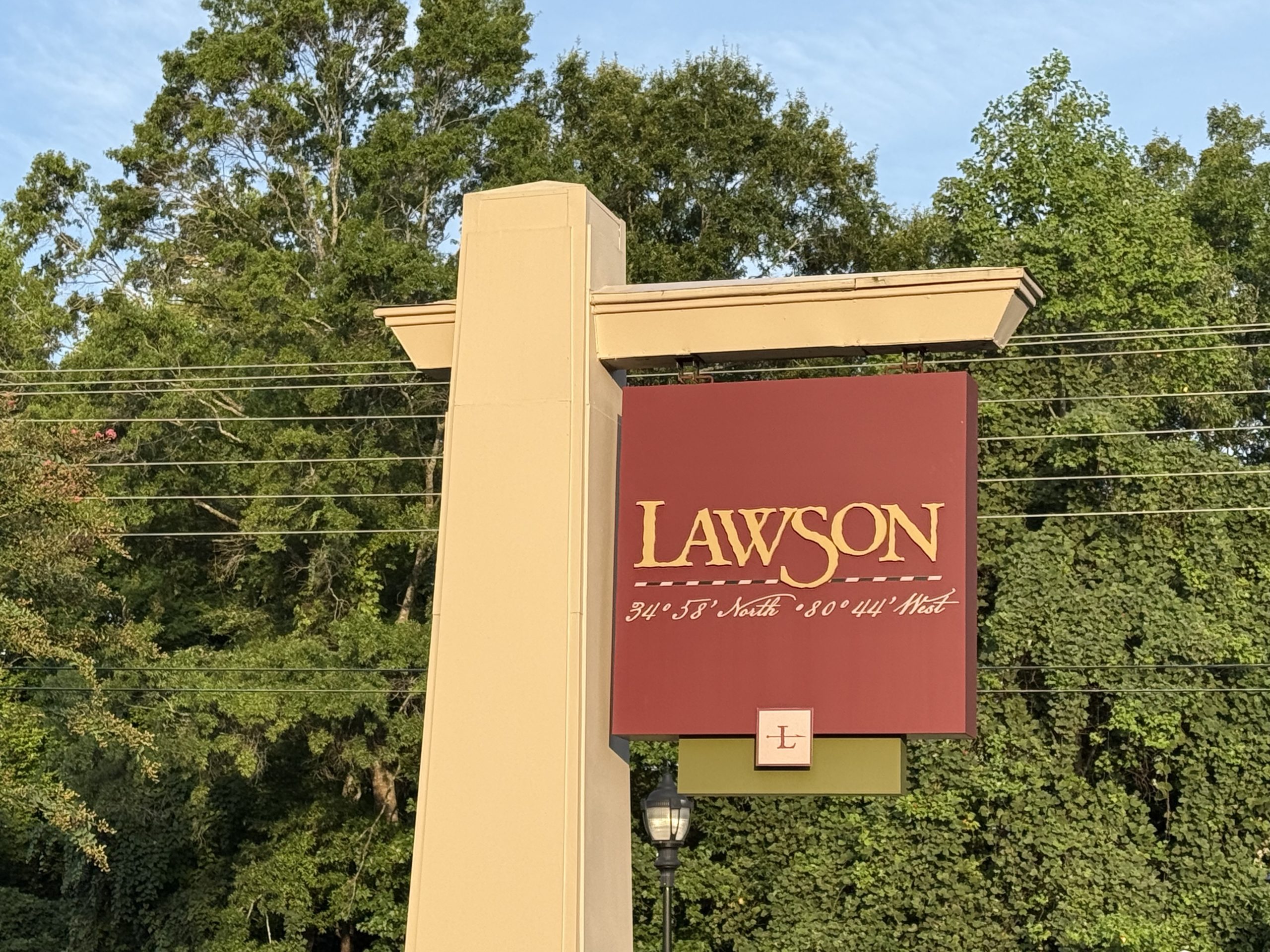 Lawson neighborhood entrance in Waxhaw, NC
