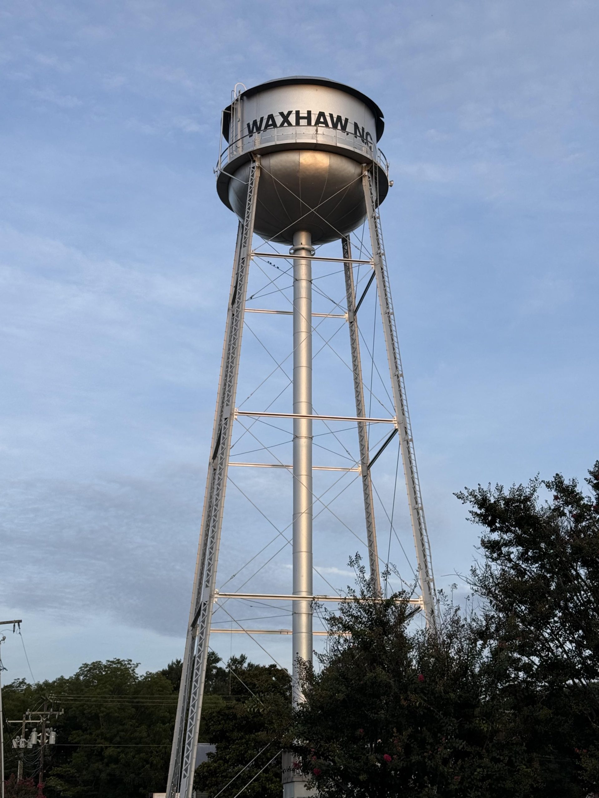 Water tower in downtown Waxhaw, NC