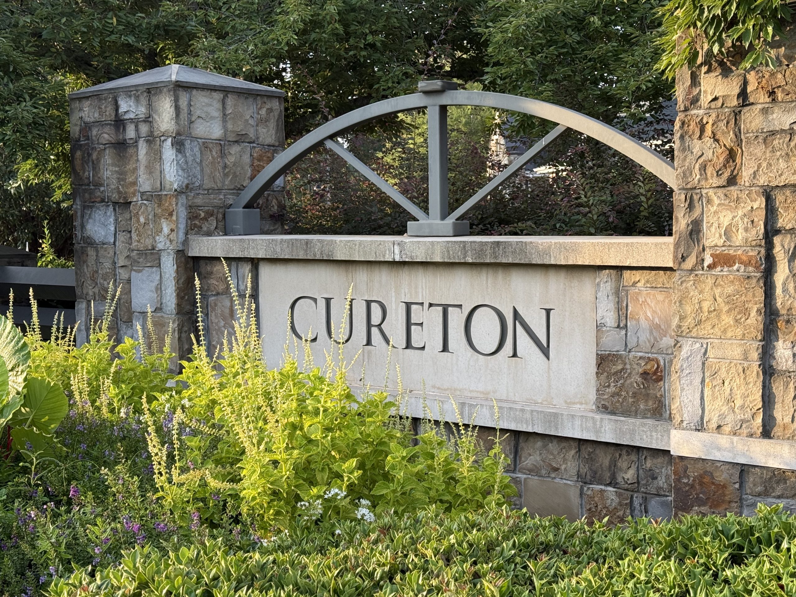 Cureton neighborhood entrance in Wahxaw, NC
